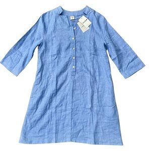 LINTICO 100% Linen Dress Midi M Minimalist